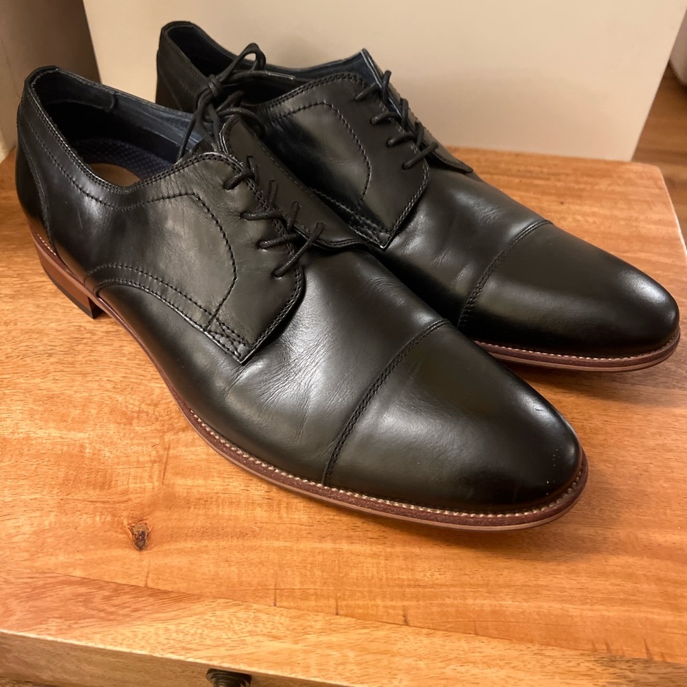 Florsheim Men’s Cap Toe Oxford Dress Shoes Black Leather Size 13M